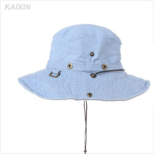 custom wide brim blank jeans denim bucket hat cap with string